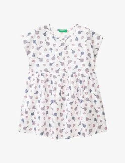 Benetton Star-print Woven Dress 12 Months-6 Years