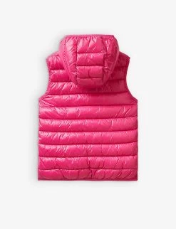 Benetton Logo-embroidered Padded Shell Gilet 6-14 Years 5 Benetton Logo-embroidered Padded Shell Gilet 6-14 Years -Kid Couture R04151712 BRIGHTPINK ALT02