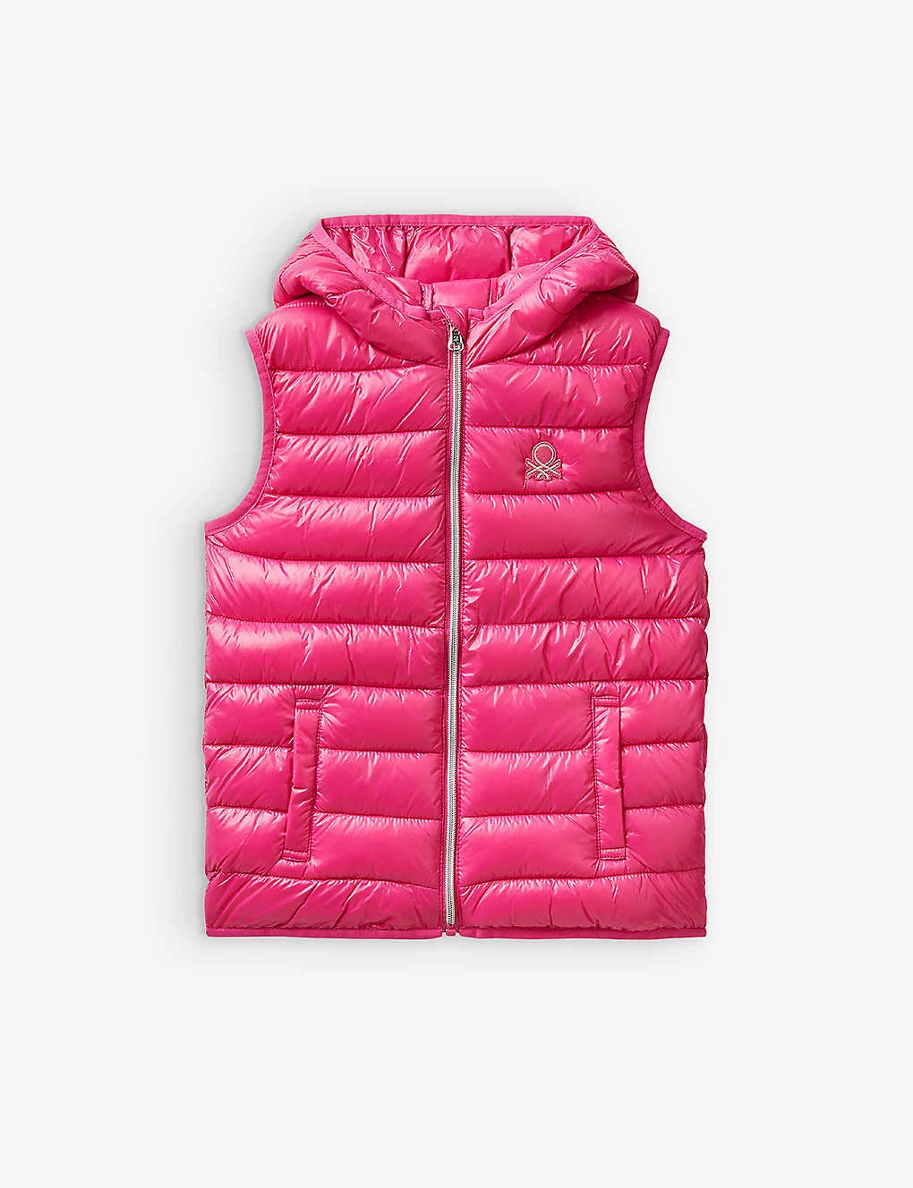Benetton Logo-embroidered Padded Shell Gilet 6-14 Years 1 Benetton Logo-embroidered Padded Shell Gilet 6-14 Years