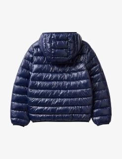 Benetton Logo-embroidered Padded Shell Jacket 6-14 Years -Kid Couture R04151713 NAVYBLUE ALT02