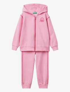 Benetton Logo-print Cotton-jersey Tracksuit 1-6 Years