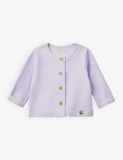 Benetton Round-neck Logo-tab Jersey Cardigan 1-18 Months