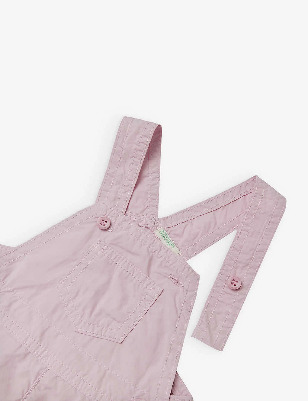 Benetton Patch-pocket Cotton Dungarees 1-18 Months 2 Benetton Patch-pocket Cotton Dungarees 1-18 Months - Image 2