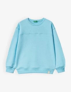 Benetton Round-neck Cotton-blend Sweatshirt 6-14 Years