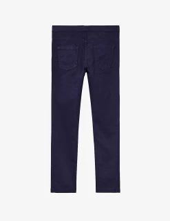 Benetton Slim-leg Stretch Cotton-blend Trousers 6-14 Years -Kid Couture R04151787 NAVYBLUE ALT02