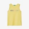 Benetton Logo-print Round-neck Cotton-jersey Vest 6-14 Years