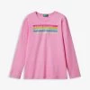 Benetton Logo-print Long-sleeved Organic-cotton T-shirt 6-14 Years