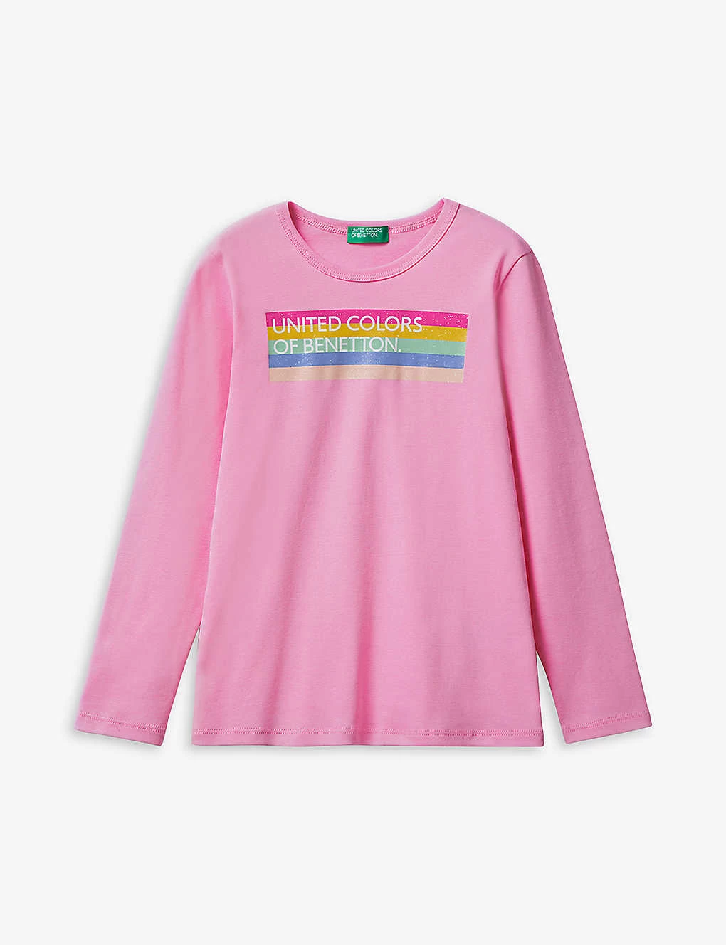 Benetton Logo-print Long-sleeved Organic-cotton T-shirt 6-14 Years 1 Benetton Logo-print Long-sleeved Organic-cotton T-shirt 6-14 Years
