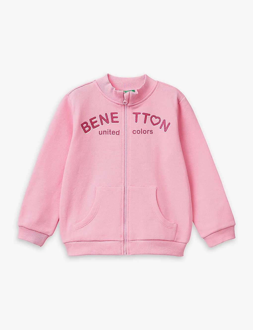 Benetton Logo-print Zip-through Organic-cotton Sweatshirt 1-6 Years 1 Benetton Logo-print Zip-through Organic-cotton Sweatshirt 1-6 Years
