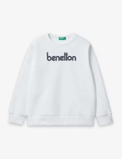 Benetton Logo-print Cotton-jersey Sweatshirt 6-14 Years