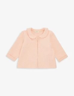 Benetton Collared Zip-up Cotton-blend Cardigan 1-18 Months