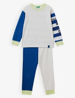Benetton Striped Cotton-jersey Pyjama Set 18 Months - 12 Years