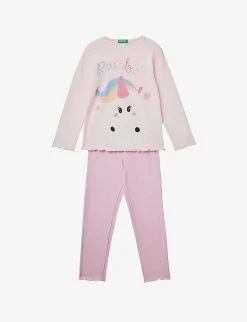 Benetton Graphic-print Cotton-jersey Pyjama Set 1-12 Years