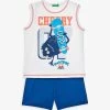 Benetton Graphic-print Sleeveless Cotton T-shirt And Shorts Set 1-11 Years