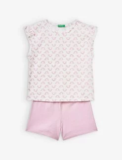 Benetton Rainbow-print Cotton-jersey Pyjama Set 18 Months - 12 Years