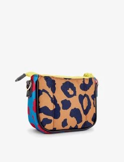 Marc Jacobs Animal-print Contrast-panel Woven Kids' Shoulder Bag -Kid Couture R04157196 BLUEENAMEL ALT02