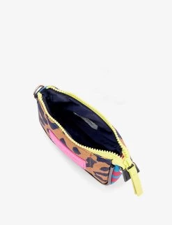 Marc Jacobs Animal-print Contrast-panel Woven Kids' Shoulder Bag -Kid Couture R04157196 BLUEENAMEL ALT03