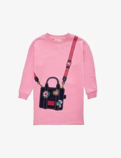 Marc Jacobs Graphic-print Long-sleeve Cotton-jersey Dress 4-12 Years