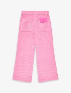 Marc Jacobs Logo-patch Flared Cotton-corduroy Trousers 6-12 Years -Kid Couture R04157210 APRICOT ALT02