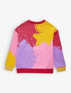 Marc Jacobs Logo-embroidered Paint-splatter Cotton-blend Sweatshirt 4-12 Years -Kid Couture R04157224 MULTICOLOURED ALT02