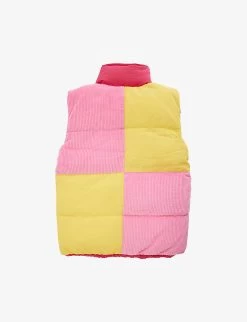 Marc Jacobs Logo-embroidered Reversible-design Cotton-corduroy Gilet 4-12 Years 9 Marc Jacobs Logo-embroidered Reversible-design Cotton-corduroy Gilet 4-12 Years -Kid Couture R04157231 FUSCHIA ALT04