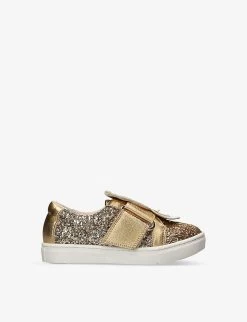 Sophia Webster Butterfly-embellished Glitter Low-top Textile Trainers 3-8 Years