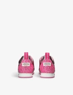 Sophia Webster Chiara Glittered Leather Low-top Trainers 1-8 Years -Kid Couture R04159854 PINK ALT03