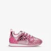 Sophia Webster Chiara Glittered Leather Low-top Trainers 1-8 Years