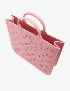 Gucci Monogram Top-handle Rubber Tote Bag -Kid Couture R04160242 BUTTERFLYPINK ALT03