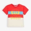 Gucci Logo-print Stripe-pattern Cotton-jersey T-shirt 6-36 Months