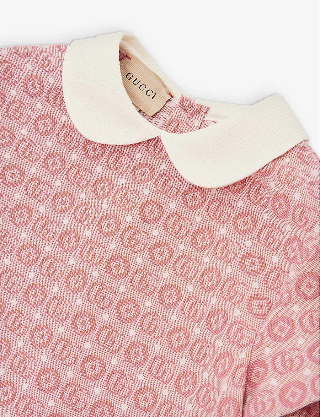 Gucci Monogram-pattern Peter-pan Collar Cotton-blend Mini Dress 12-36 Months 2 Gucci Monogram-pattern Peter-pan Collar Cotton-blend Mini Dress 12-36 Months - Image 2