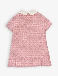 Gucci Monogram-pattern Peter-pan Collar Cotton-blend Mini Dress 12-36 Months 5 Gucci Monogram-pattern Peter-pan Collar Cotton-blend Mini Dress 12-36 Months -Kid Couture R04160268 PINKMC ALT02