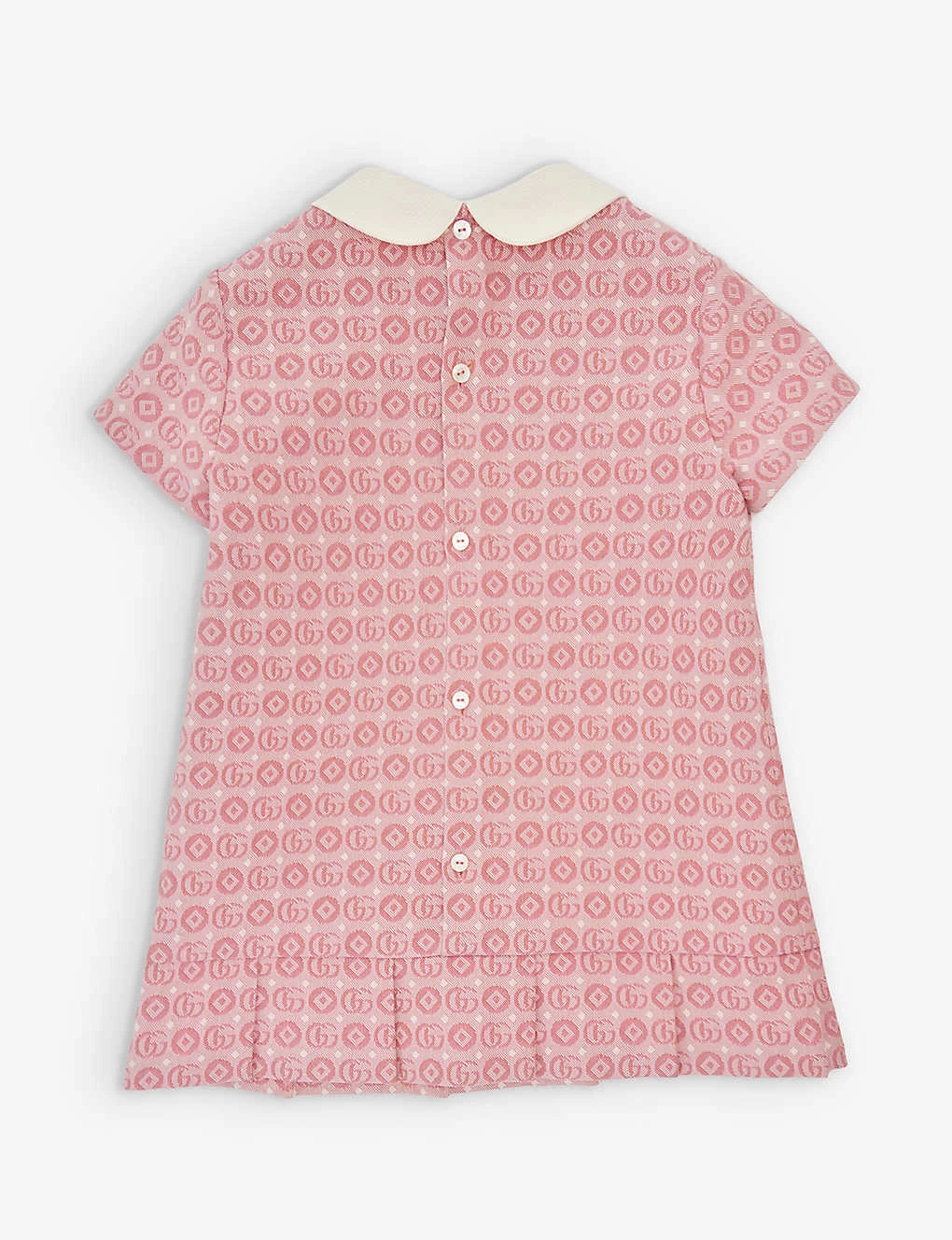 Gucci Monogram-pattern Peter-pan Collar Cotton-blend Mini Dress 12-36 Months 3 Gucci Monogram-pattern Peter-pan Collar Cotton-blend Mini Dress 12-36 Months - Image 3