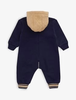 Gucci Quilted-hood Cotton-jersey Romper 3-12 Months -Kid Couture R04160272 DKNIGHTSKYBREADMIX ALT02