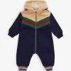 Gucci Quilted-hood Cotton-jersey Romper 3-12 Months