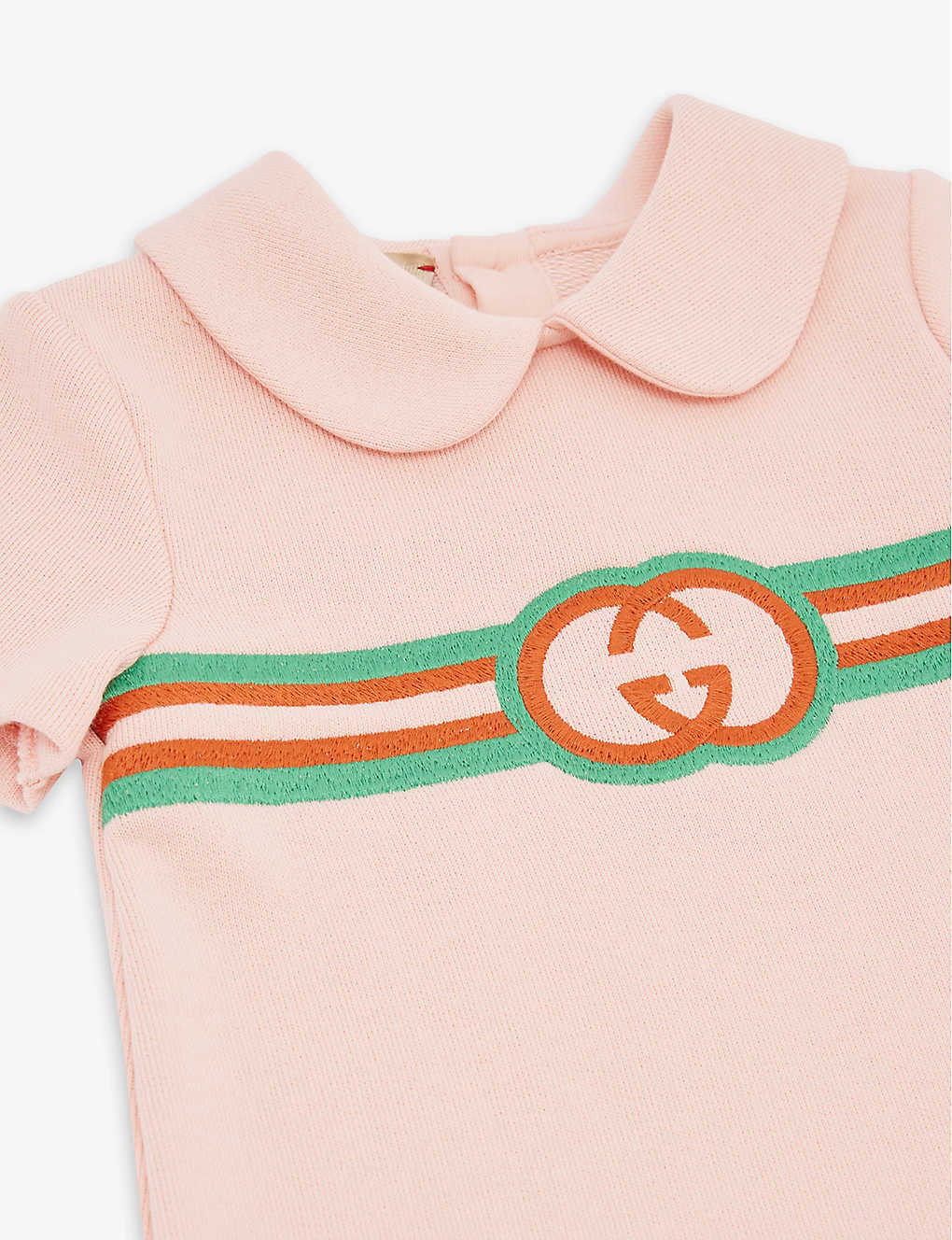 Gucci Logo-embroidered Peter-pan Collar Cotton-jersey Dress 6-36 Months 2 Gucci Logo-embroidered Peter-pan Collar Cotton-jersey Dress 6-36 Months - Image 2