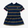 Gucci Striped Logo-embroidered Cotton-jersey Dress 3-36 Months