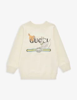Gucci Brand-print Regular-fit Cotton-jersey Sweatshirt 24 Months-36 Months