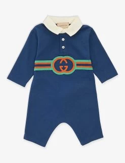 Gucci Logo-print Cotton-jersey Babygrow 0-9 Months