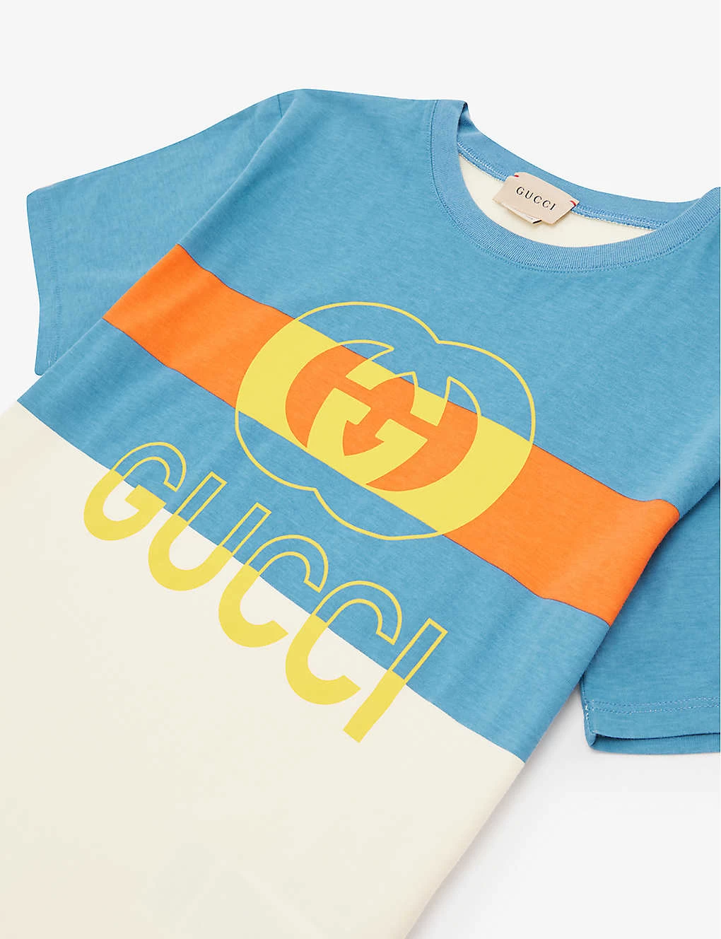 Gucci Logo-print Stripe-pattern Cotton-jersey T-shirt 4-10 Years 2 Gucci Logo-print Stripe-pattern Cotton-jersey T-shirt 4-10 Years - Image 2