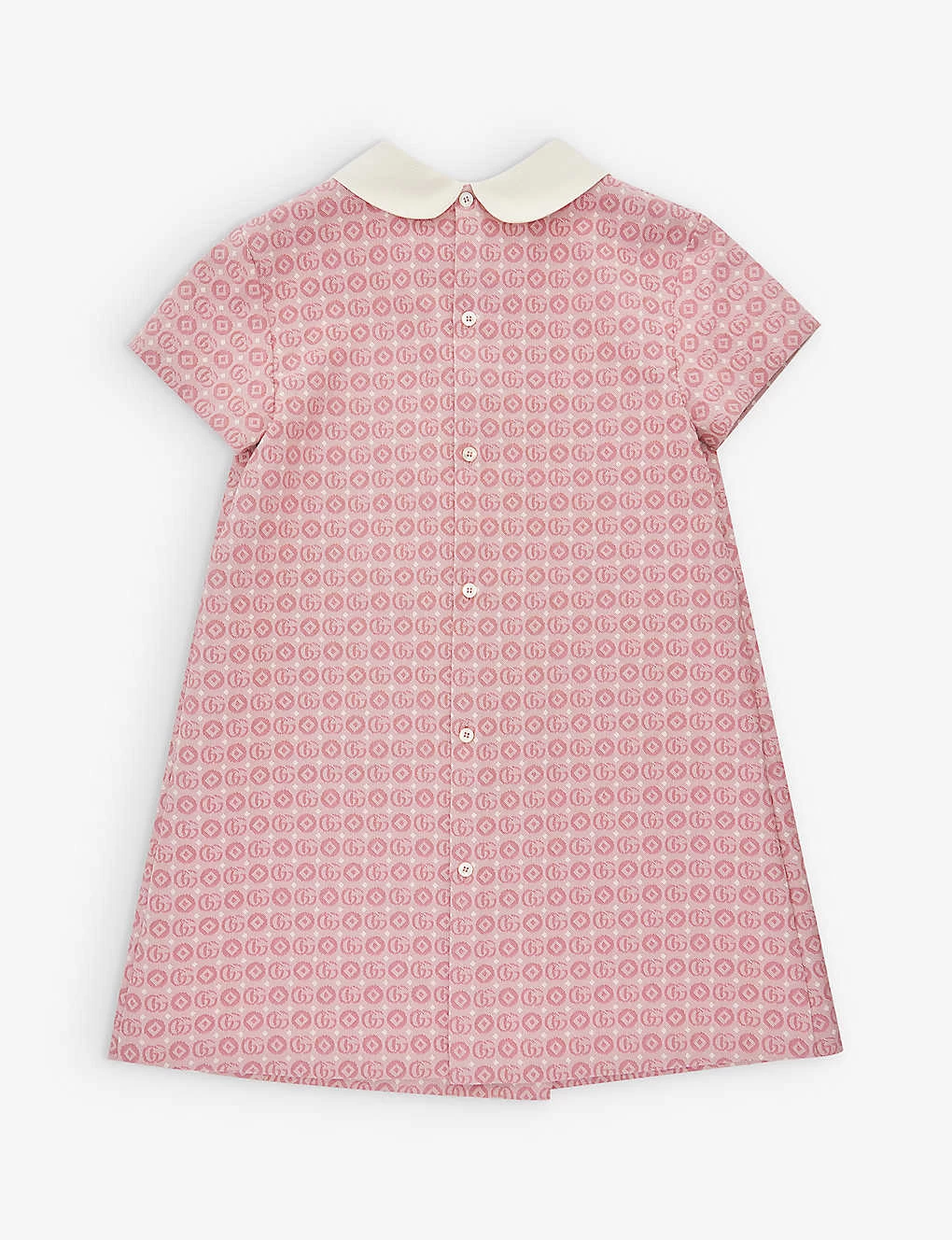 Gucci Peter-pan Collar Monogram-embroidery Cotton-blend Dress 4-12 Years 3 Gucci Peter-pan Collar Monogram-embroidery Cotton-blend Dress 4-12 Years - Image 3