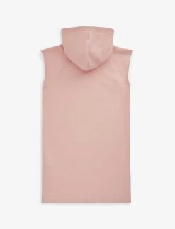 Gucci Logo-print Hooded Cotton-jersey Dress 4-10 Years -Kid Couture R04160317 SMOOTHPINKMC ALT02