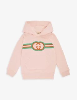 Gucci Brand-embroidered Regular-fit Cotton-jersey Hoody 8-12 Years