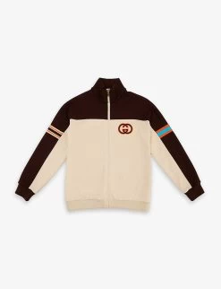 Gucci Logo-embroidered Striped Woven Jacket 6-12 Years