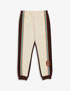Gucci Logo-embroidered Elasticated-waist Cotton-blend Jogging Bottoms 6-12 Years