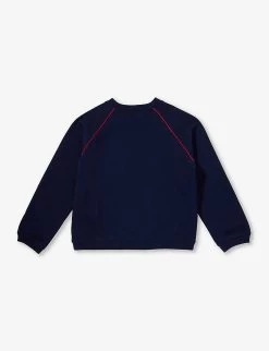 Gucci Logo-print Raglan-sleeve Cotton-jersey Sweatshirt 4-12 Years 5 Gucci Logo-print Raglan-sleeve Cotton-jersey Sweatshirt 4-12 Years -Kid Couture R04160325 DARKNIGHTSKYMC ALT02