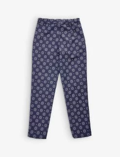 Gucci G G Geometric Jacquard-denim Trousers 12 Years 5 Gucci G G Geometric Jacquard-denim Trousers 12 Years -Kid Couture R04160340 DKBLUEIVORY ALT02