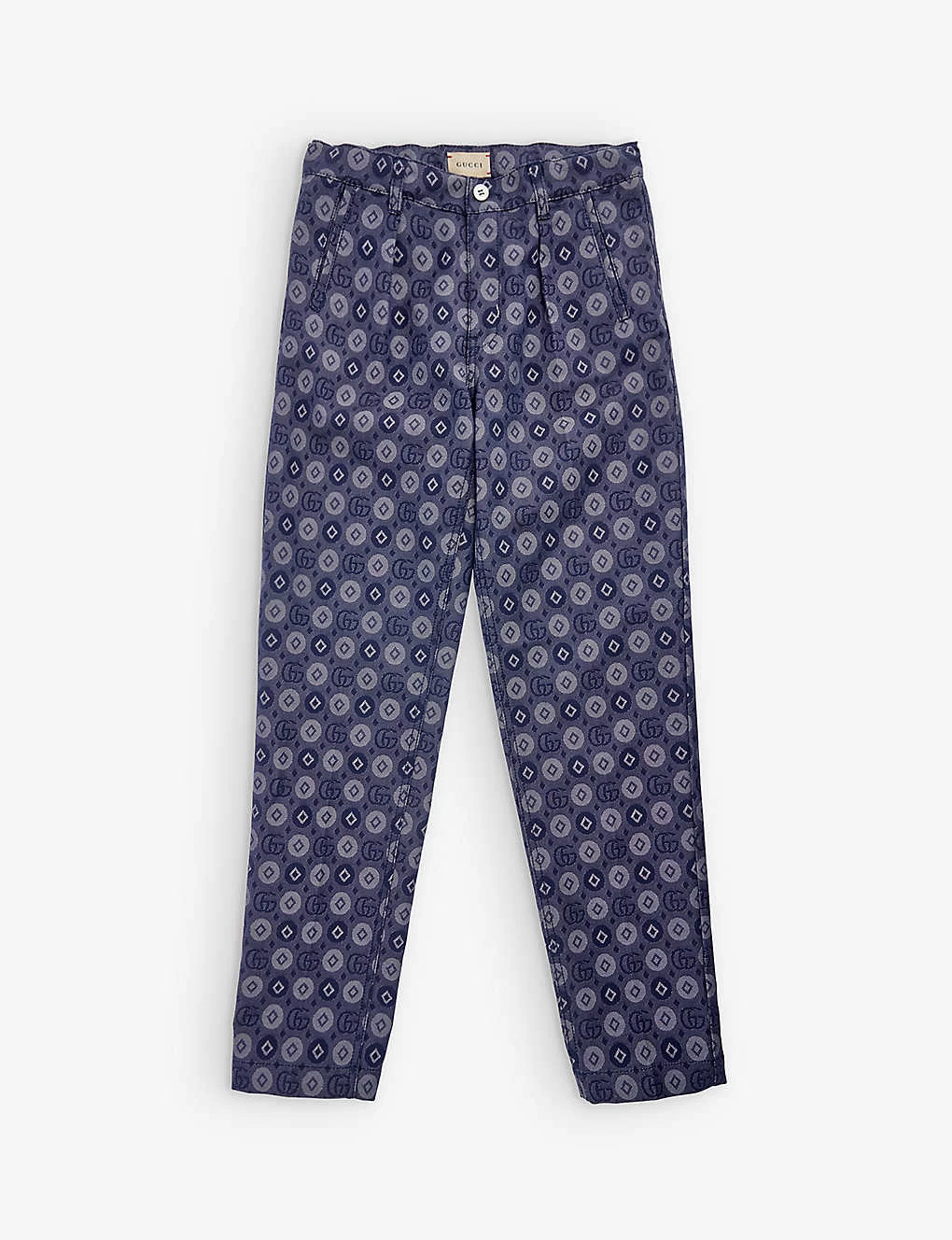 Gucci G G Geometric Jacquard-denim Trousers 12 Years 1 Gucci G G Geometric Jacquard-denim Trousers 12 Years