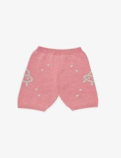 Gucci Floral-embroidered Knitted Wool Shorts 8-12 Years 5 Gucci Floral-embroidered Knitted Wool Shorts 8-12 Years -Kid Couture R04160343 DARKROSEMIX ALT02