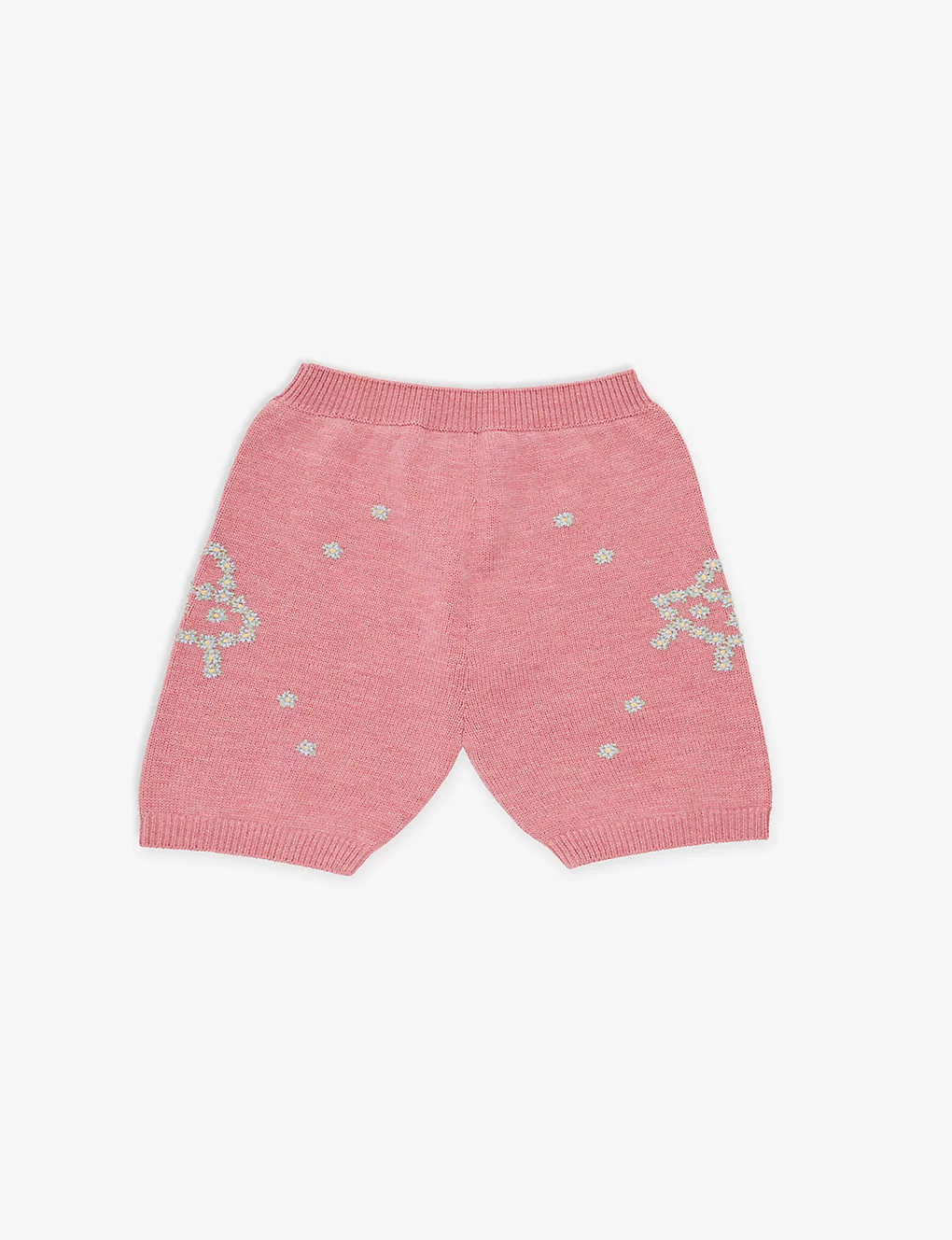 Gucci Floral-embroidered Knitted Wool Shorts 8-12 Years 3 Gucci Floral-embroidered Knitted Wool Shorts 8-12 Years - Image 3